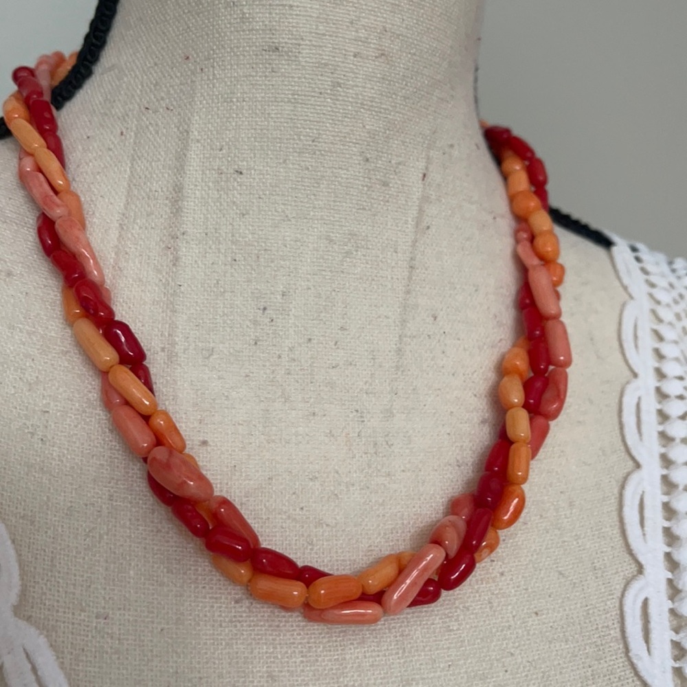 4 PIECE SET Coral Necklace Set | 2 bracelets/earrings | Pretty
